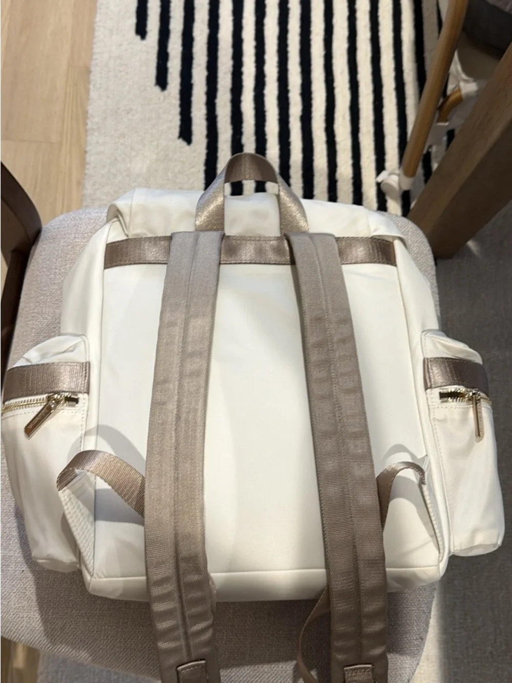 lululemon athletica Cream Backpack with Taupe Trim
